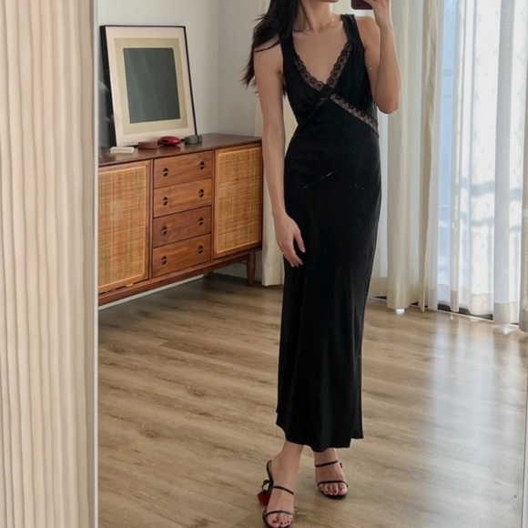 NWOT Reformation Provence Dress Black🖤 - Picture 2 of 7